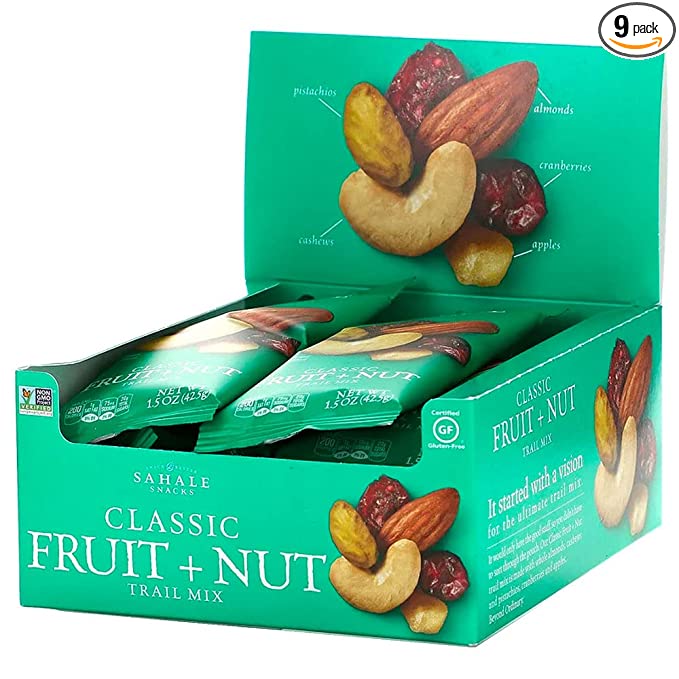 Sahale Classic Fruit & Nut Trail Mix, 9 Count