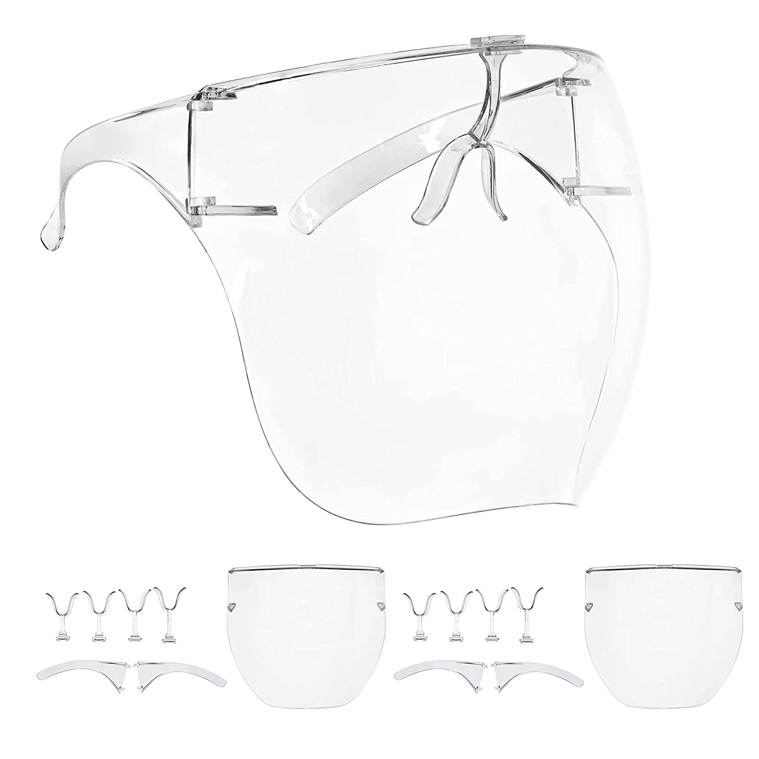 Salon World Anti-Fog Glasses Face Shields, 3-Count