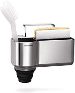 simplehuman Brushed Stainless Steel Sink Caddy Sponge Holder With Drain