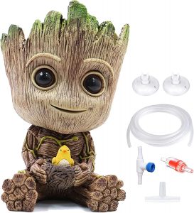 TEEMO Groot Character Air Bubbler Fish Tank Decoration