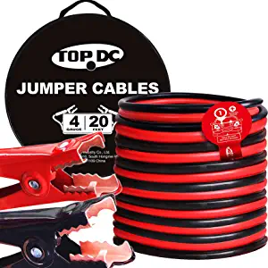 TOPDC Heavy Duty 4 Gauge Automotive Jumper Cables