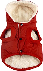 Vecomfy Fleece-Lined Extra Warm Hooded Dog Coat