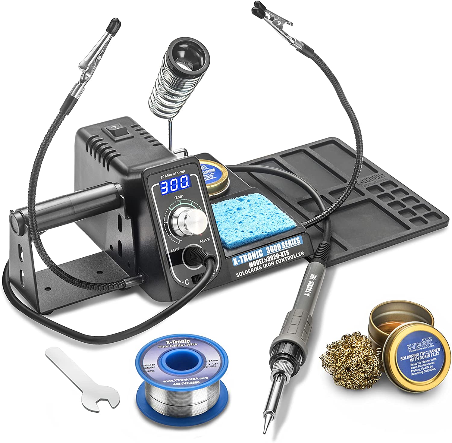X-TRONIC 3020-XTS Silicone Mat Station & Soldering Iron