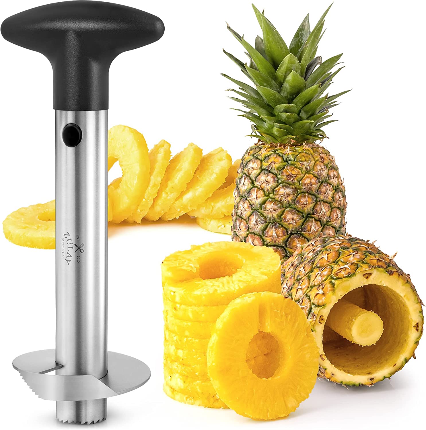 Zulay Kitchen Easy Use Reinforced Blade Pineapple Corer
