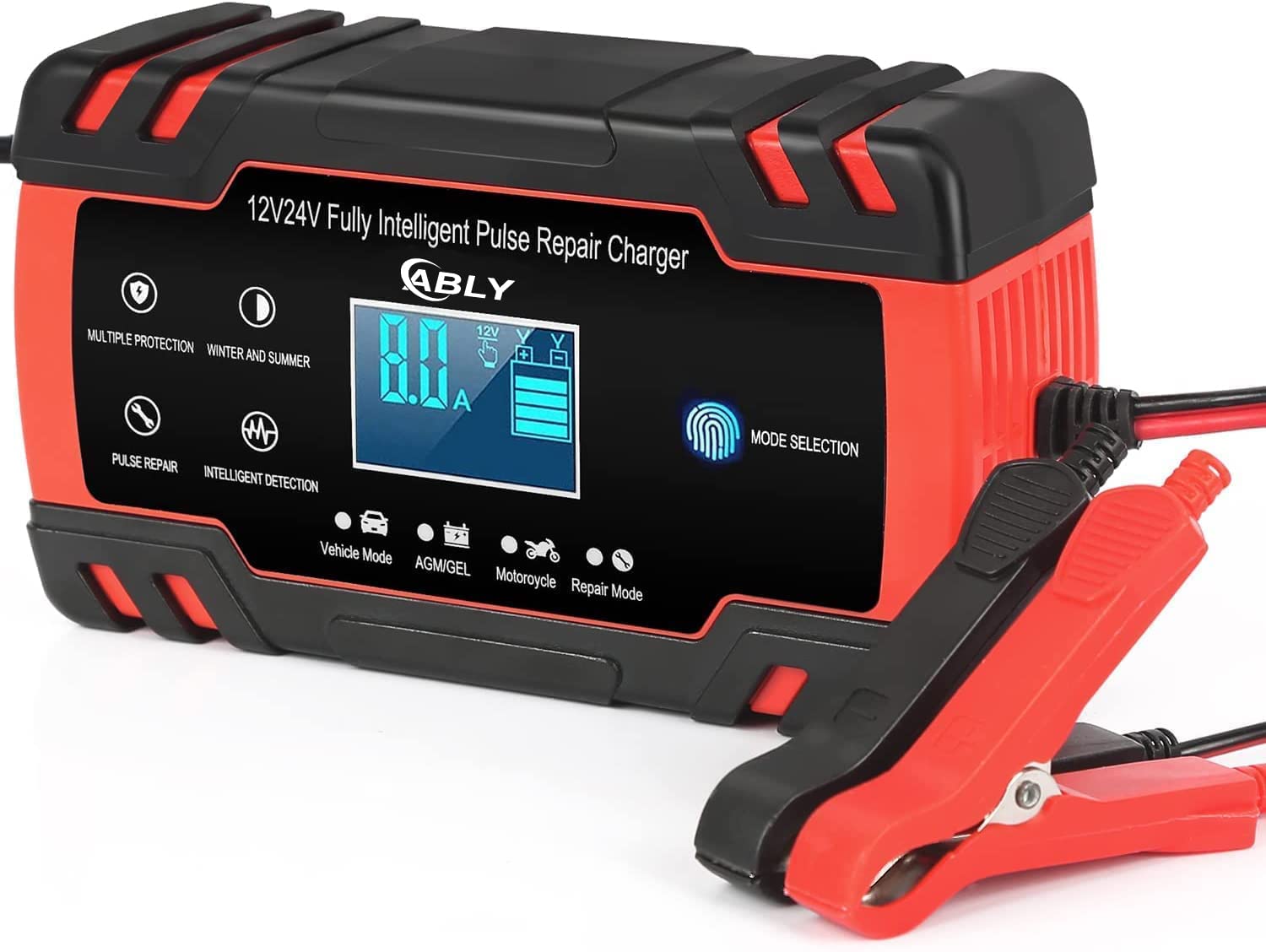 ABLY Intelligent CPU Car Battery Charger