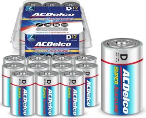 ACDelco Camping Long Lasting D Batteries, 12-Pack