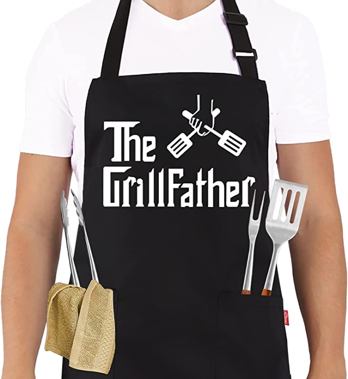 ALIPOBO The Grillfather Funny Apron For Grilling