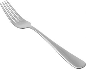 Amazon Basics Round Edge Stainless Steel Dinner Forks, 12 Piece