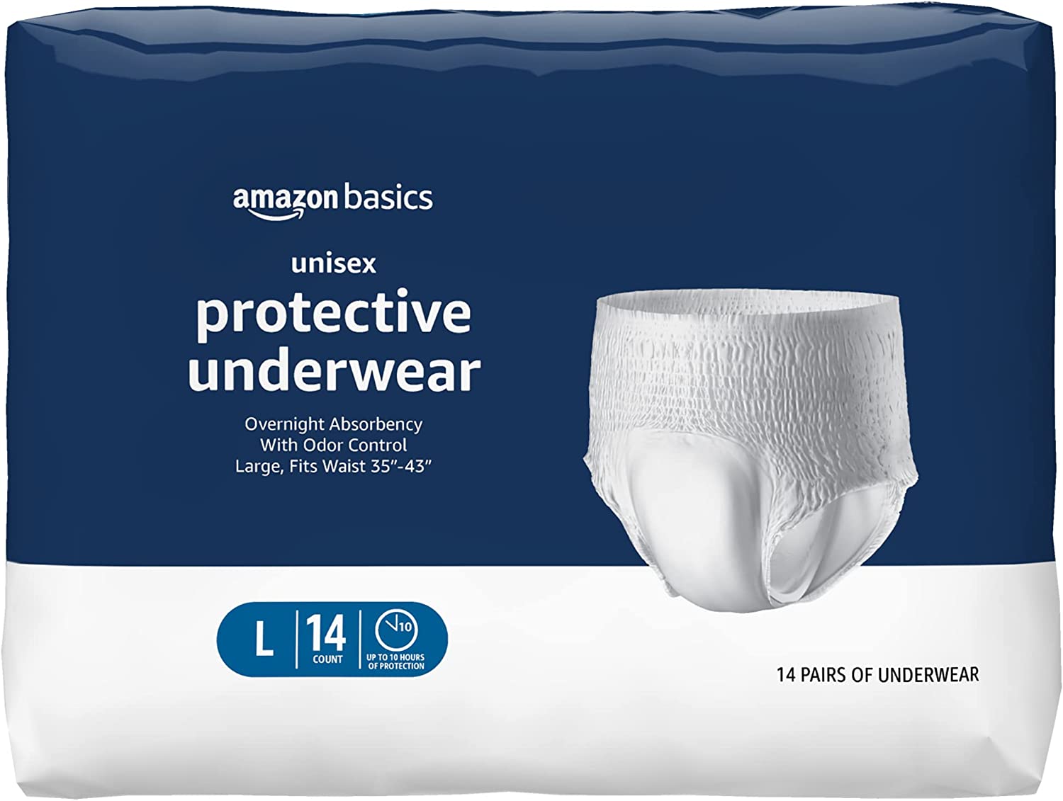 Amazon Basics Unisex Odor Control Adult Diapers