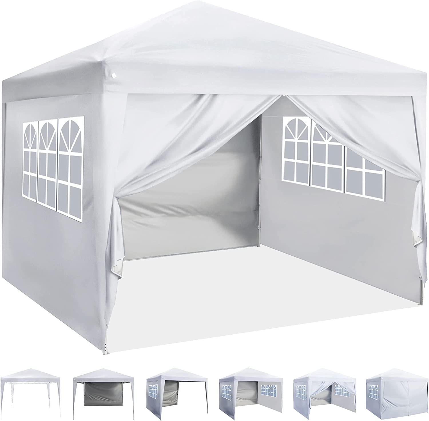 ASTEROUTDOOR Water Resistant Anti-Rust Canopy Tent With Sidewalls