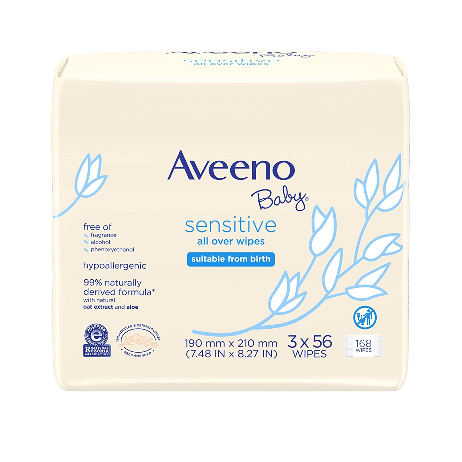 Aveeno Baby Oat Extract & Aloe Baby Wipes For Sensitive Skin