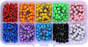 besttou Multi-Color Round Head Push Pins, 600 Count