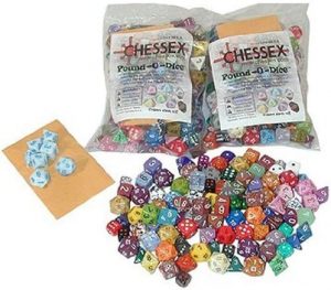 Chessex Pound-O-Dice Assorted Styles Dice, 80-Piece