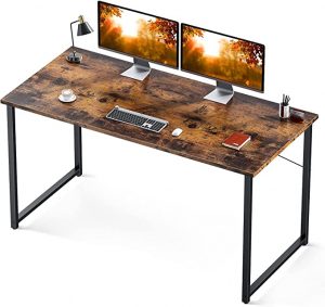 Coleshom Rustic Modern Metal & Wooden Writing Desk