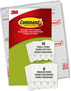 Command Damage Free Picture Hanging Strips Variety Pack, 32 Piece