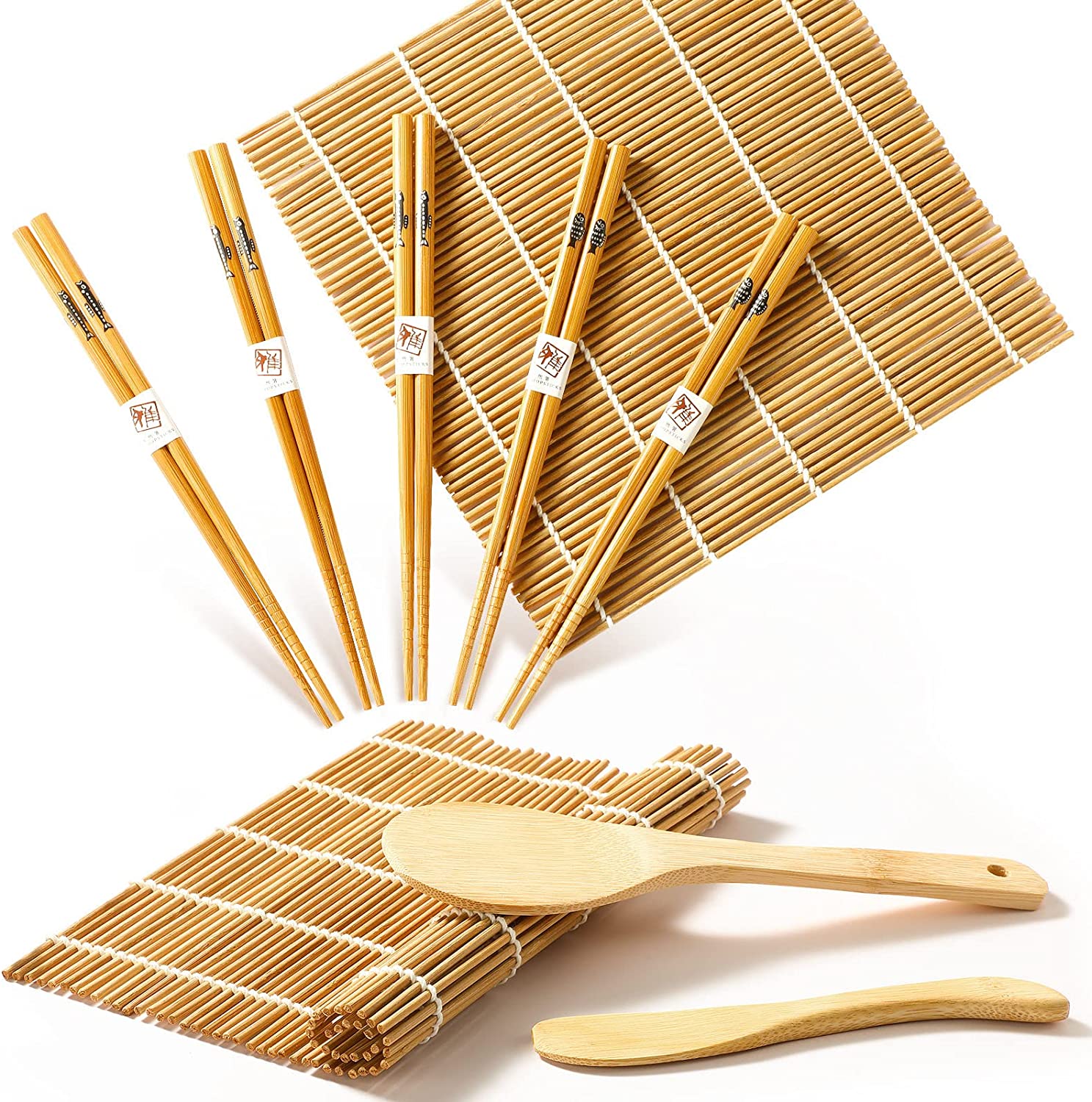 Delamu Bamboo Rolling Mats Sushi Making Kit