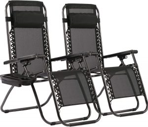 FDW Easy Store Locking Lawn Chairs, 2-Pack