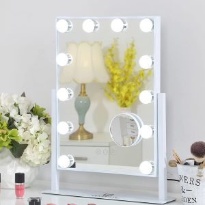 FENCHILIN Touch Control LED Lights Standing Vanity Mirror