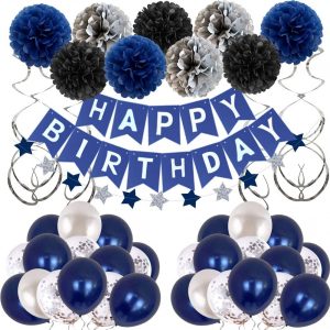 Halema Birthday Banner & Balloons Party Decorations
