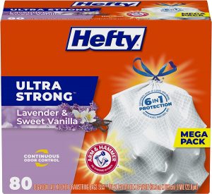 Hefty Scented Kitchen Trash Bags Cleaning Supplies, 80-Count