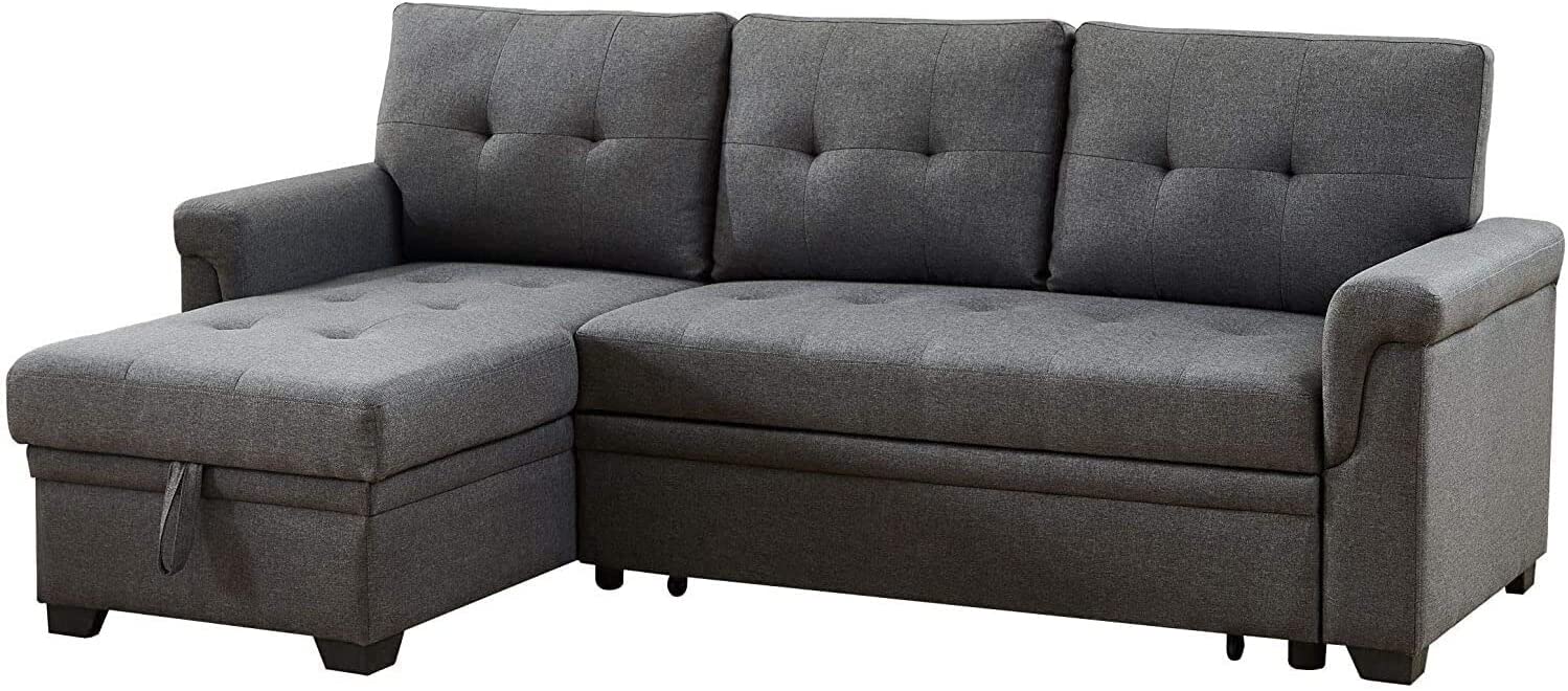 Lilola Home Lucca Solid Wood Frame Sleeper Sectional