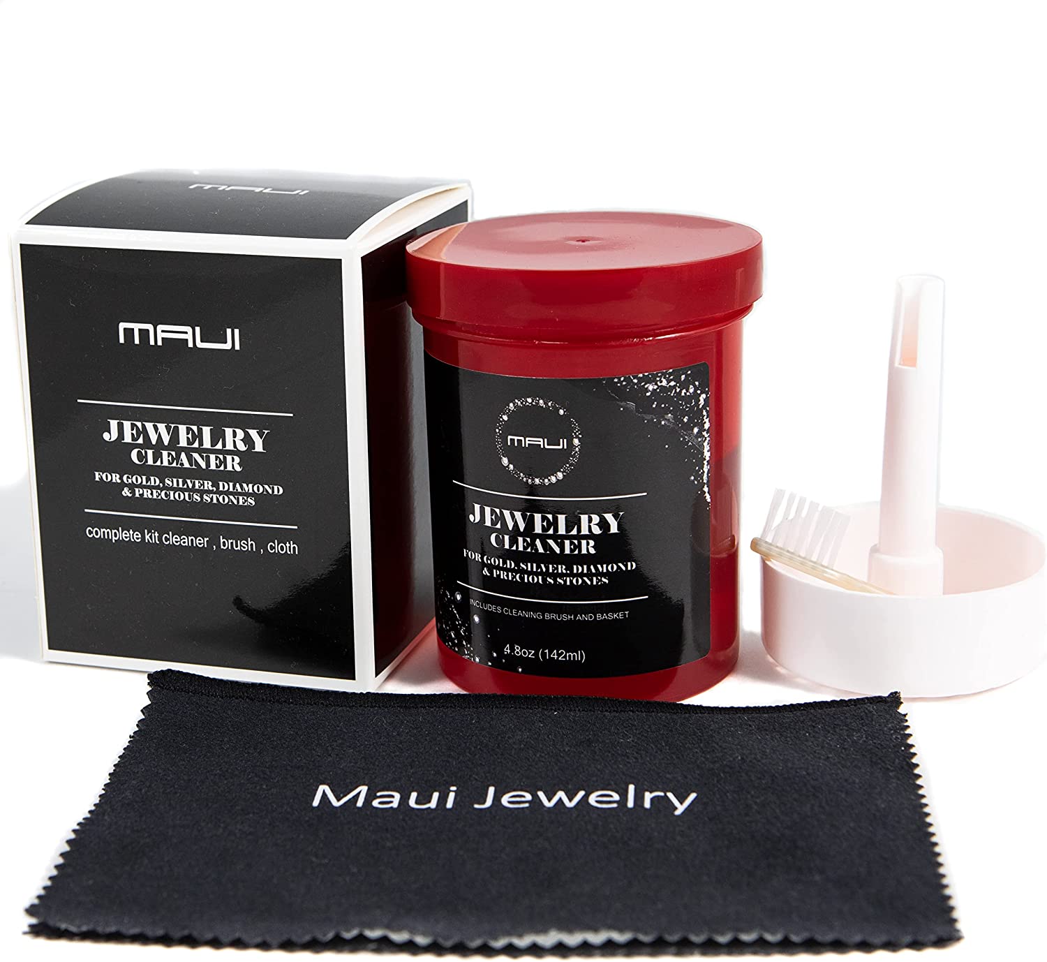 Maui Cleaning Brush & Basket Jewelry Cleaner Kit