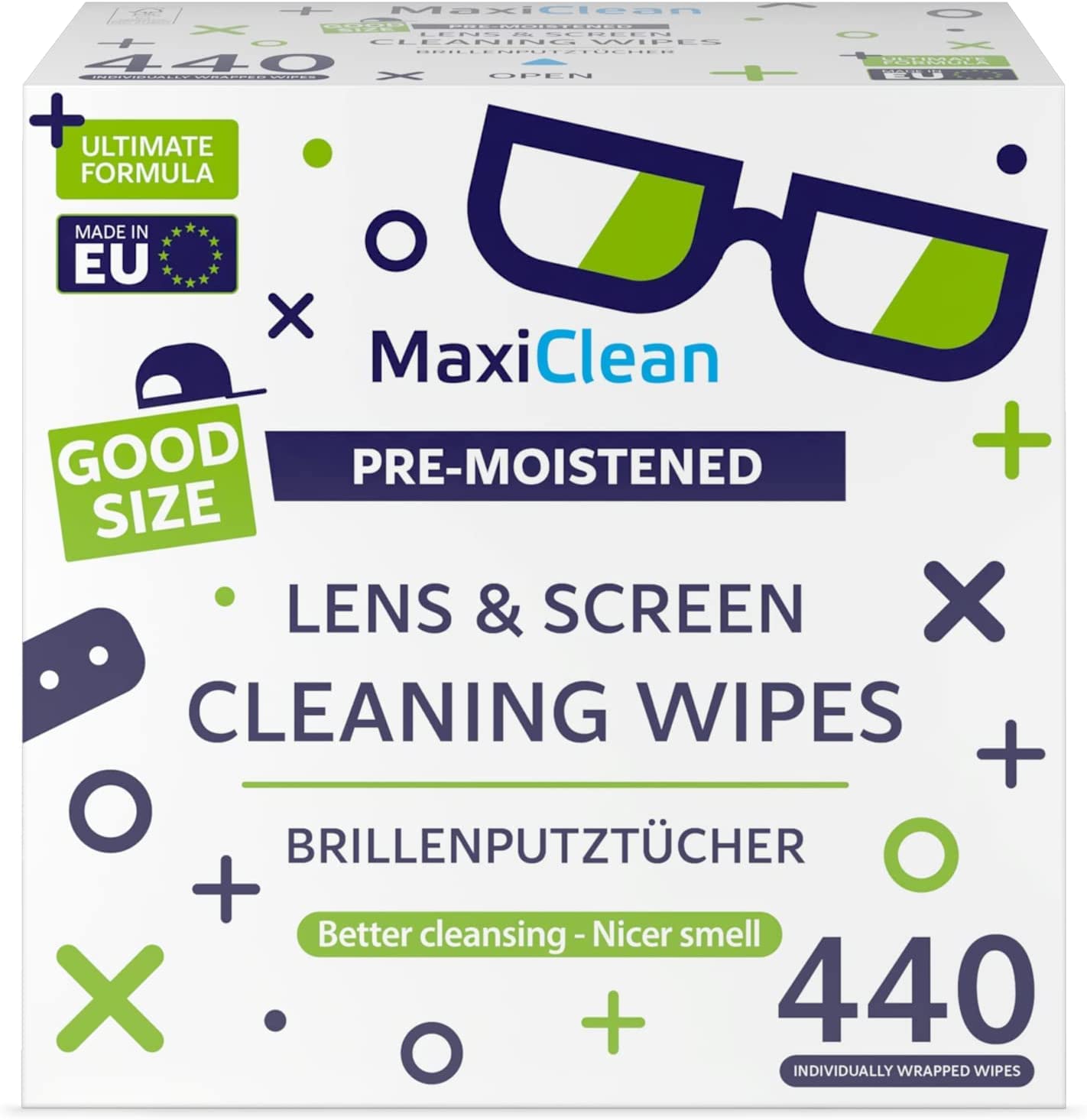 MAXI CLEAN Dirt Removing Screen Cleaning Wipes, 440-Count