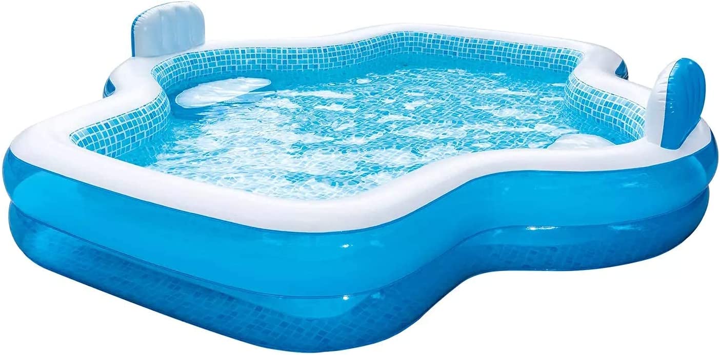 Members Mark Cushioned Seats Mosaic Inflatable Pool, 120-Inch