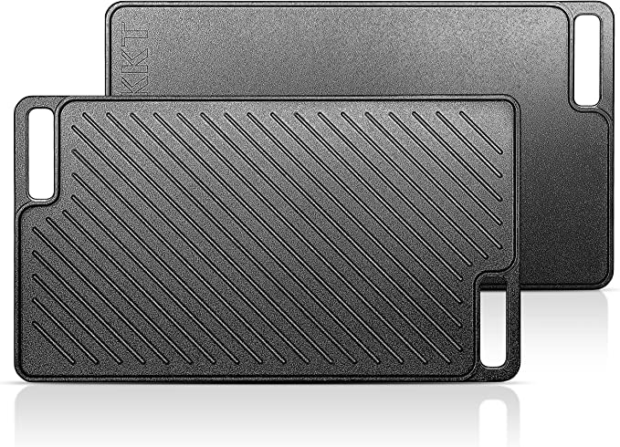 MGKKT Cast Iron Reversible Griddle For Outdoor Grilling