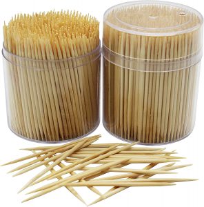 MontoPack Double-Pointed Bamboo Toothpicks, 1000-Count