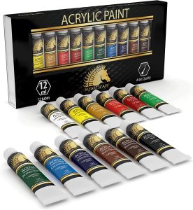 MyArtscape Natural Buttery Acrylic Paints, 12-Count