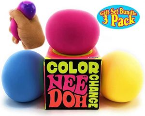 Nee-Doh Schylling Color Change Groovy Glob! Stress Ball, 3 Pack