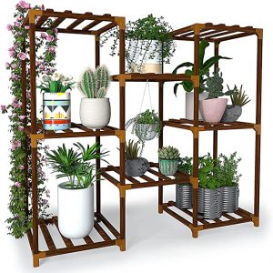 New England Stories Indoor Outdoor Wooden Plant Stand
