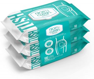 Nice ‘N Clean Plastic Free EcoFlush Wet Wipes For Adults, 3-Pack