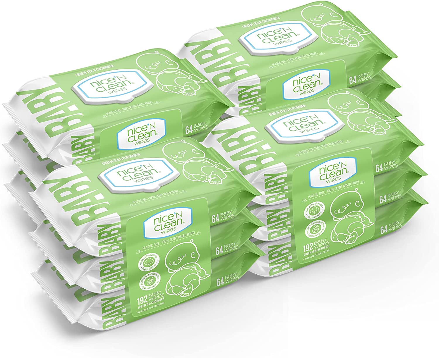 Nice ‘n Clean Plastic-Free Scented Baby Wipes For Sensitive Skin