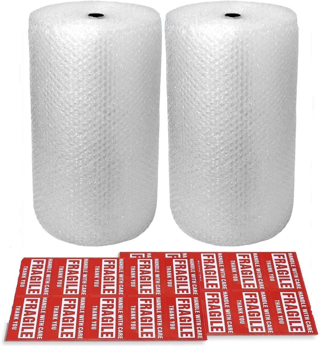 Pacific Mailer Bubble Wrap & Stickers Moving Supplies, 2-Piece