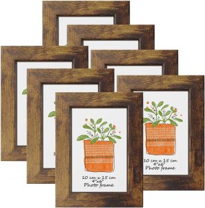 PETAFLOP Easel Back Wooden Picture Frames, 7-Pack