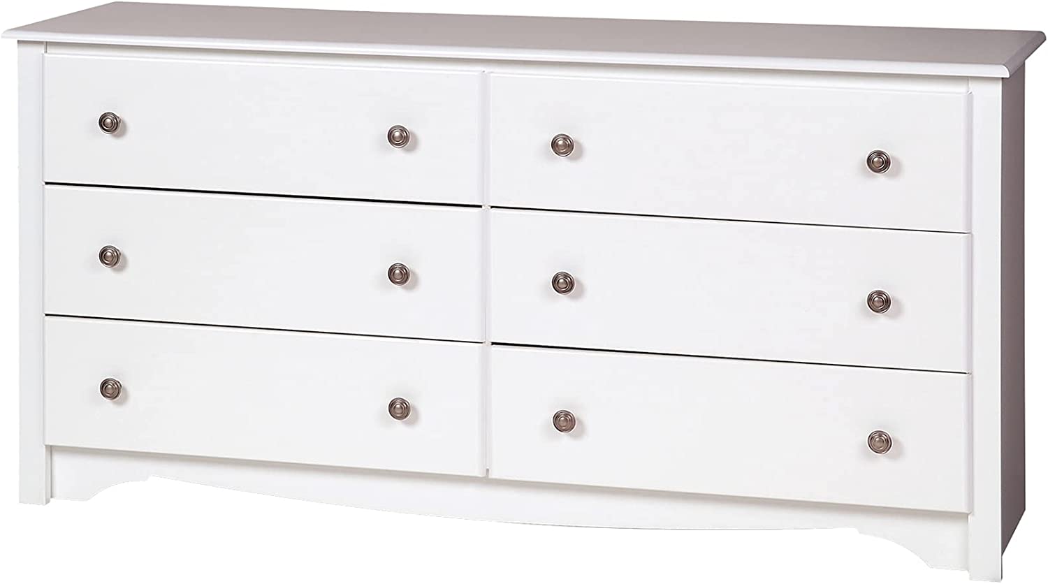 Prepac Non-Toxic Laminated Composite Double White Dresser