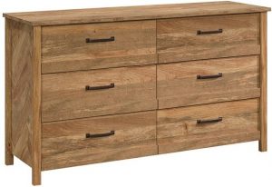 Sauder Herringbone Pattern Side Panels Wooden Dresser