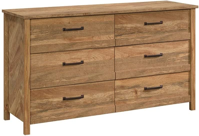 Sauder Herringbone Pattern Side Panels Wooden Dresser