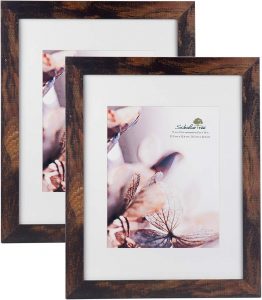 Scholartree Built-In Hanging Tabs Wooden Picture Frames, 2-Pack