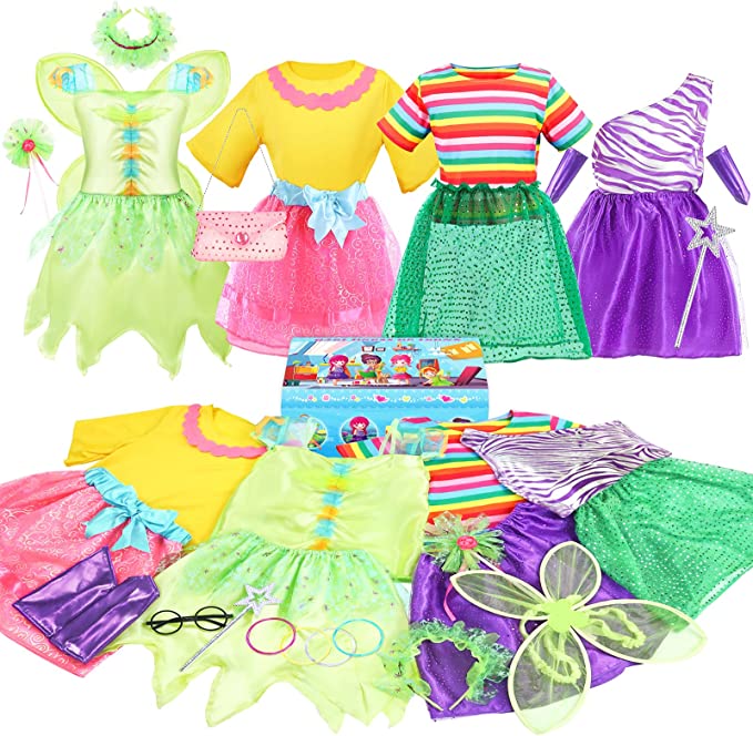 Teuevayl Princess Ultra Soft Elastic Dress-Up Trunk, 20-Piece