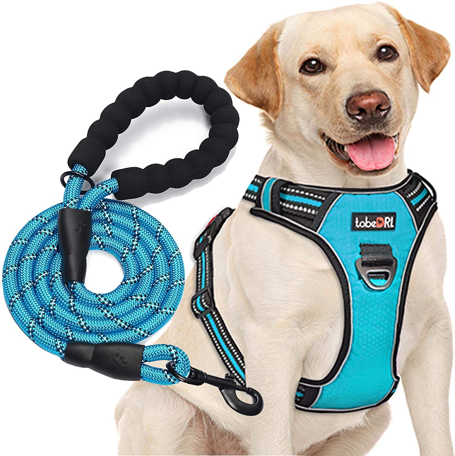 tobeDRI Nylon No Choke Large Dog Harness