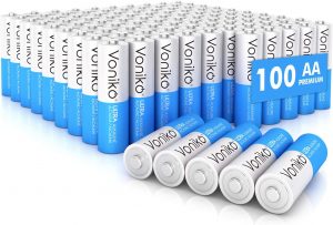 Voniko Eco-Friendly Anti-Explosion AA Batteries, 100-Pack