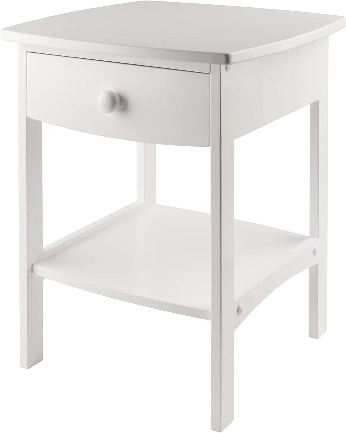 Winsome Claire Drawer & Shelf White Nightstand
