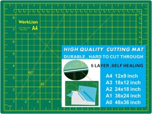 WORKLION 5-Layer Triangular Self-Healing Cutting Mat