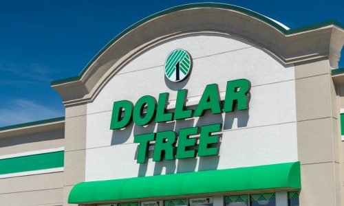 Dollar Tree Retail Exterior and Trademark Logo