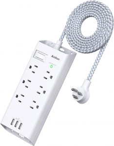 Addtam Outlets & USB Ports Surge Protector Dorm Room Essential