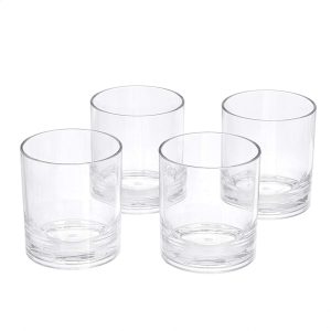 Amazon Basics Shatterproof Tritan Plastic Cocktail Glasses, 4-Piece