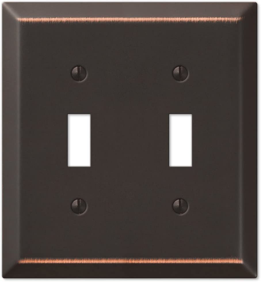 AMERELLE Stamped Steel 2-Gang Light Switch Cover